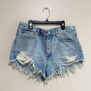 We The Free Distressed Denim Cut Off Shorts Size 30